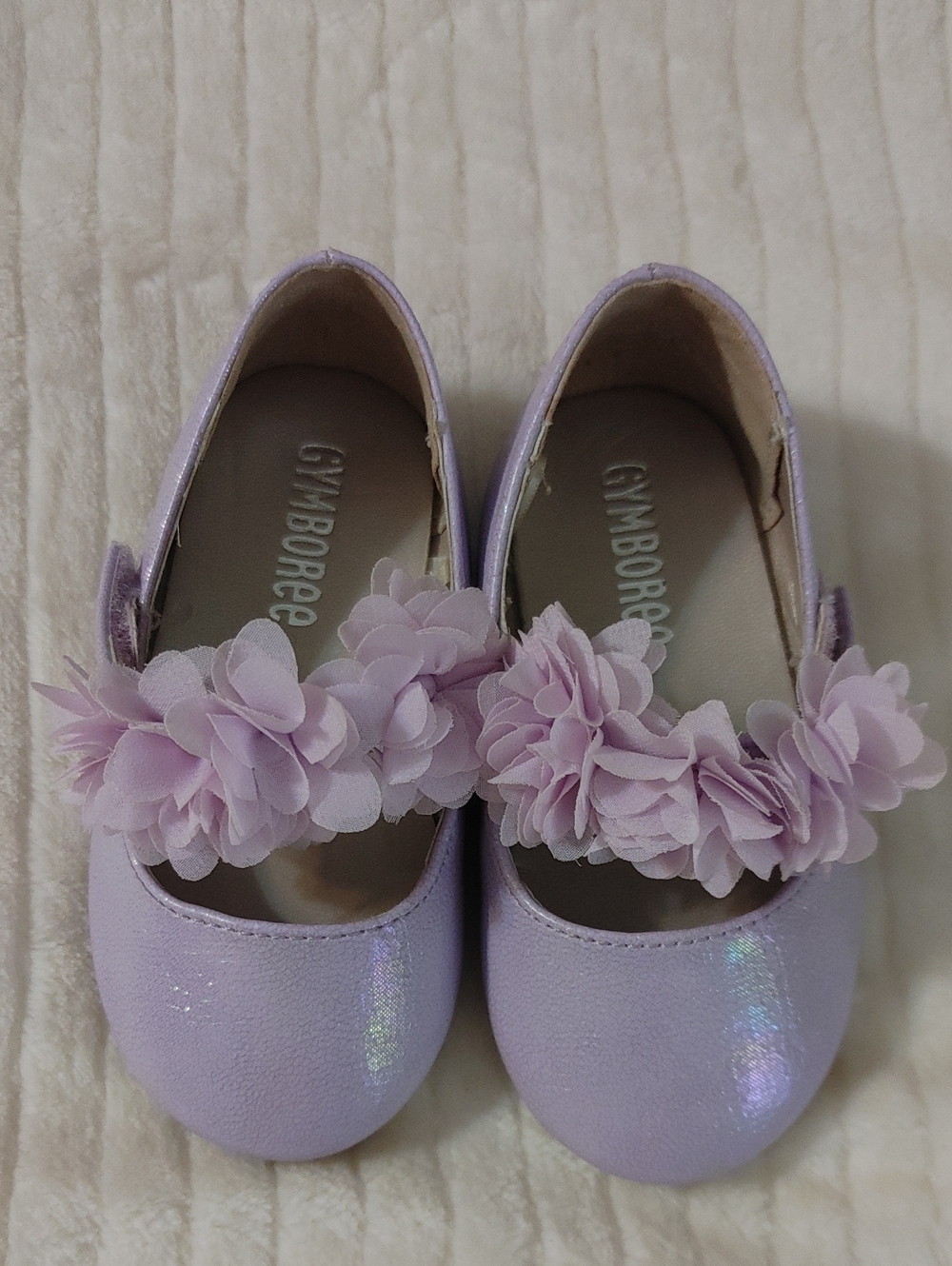 Gymboree Girls' Light Purple Floral Mary Jane Shoes